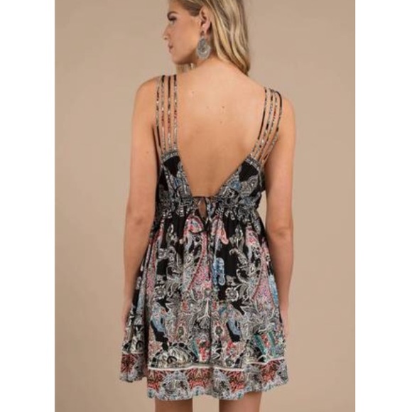 Free People Me Too You Black Printed Dress S NWT - Picture 5 of 8